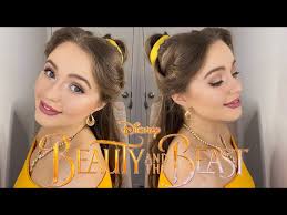 belle inspired makeup and hair tutorial