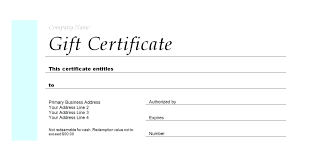 Template Email Gift Certificate Template