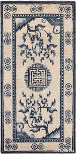 ivory blue antique chinese rug 72061