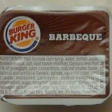 burger king bbq sauce and nutrition facts
