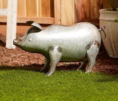 Pig Metal Outdoor Statues