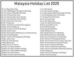 For example, the malaysian day is celebrated each year on the 16th september and this day is basically recalled the fact of malaysian federal commemoration. 2020 Calendar Malaysia Public Holiday Malaysia School Holidays And Public Holidays 2019 This Page Contains A National Calendar Of All 2020 Public Holidays For Malaysia Yuni Ari