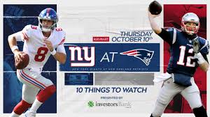 Giants Vs Patriots 10 Things To Watch