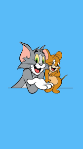 tom and jerry blue background