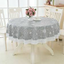 Round Pvc Oilcloth Tablecloth With