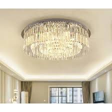 Luxury Ceiling Chrome K9 Crystal Round