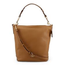 Coach Brown Pebble Leather Abby Duffle Shoulder Bag