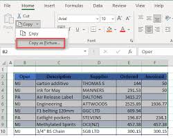 a screenshot in excel google sheets