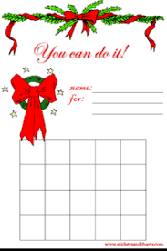 Christmas Charts For Kids Reward Stamp And Sticker Charts