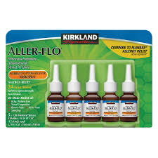 The ingredients in each nasal decongestant spray are quite different. Kirkland Signature Aller Flo 50mcg Allergy Spray 5 Bottles