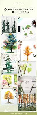 10 awesome watercolor tree tutorials