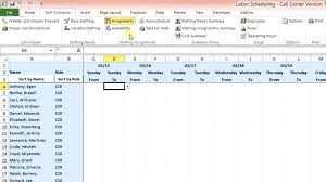 Employee Schedule Maker Excel Labor Scheduling Template For Excel