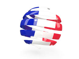 Round red white and blue striped logo angle brand france. Round 3d Icon Illustration Of Flag Of France