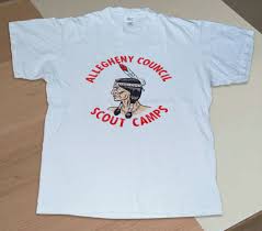 Vintage 1950s Boy Scouts Camp Allegheny Council White