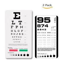 Details About Pocket Size Eye Chart Rosenbaum And Snellen Plastic Set Of 2 Plastic Cards