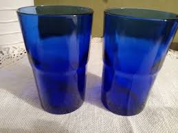 cobalt blue glass vintage glass gift