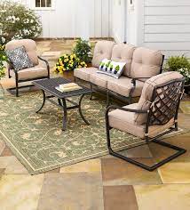 Check spelling or type a new query. Park Grove Cast Aluminum Outdoor 4 Piece Deep Seating Sofa Set With Cushions Plowhearth