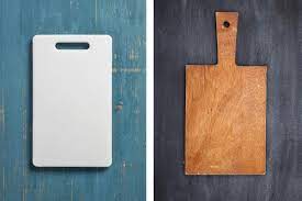 plastic or wooden cutting boards which