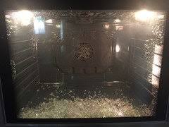bosch oven door glass shattered during