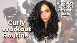 Find a curl refresher spray. Working Out With Curly Hair How To Protect Preserve Refresh Curls Youtube