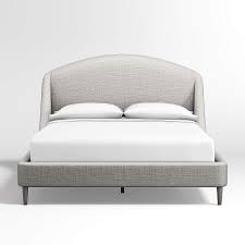 It ships in one carton with the frame, legs and wooden slats conveniently. Lafayette Mist Upholstered King Bed Without Footboard Reviews Crate And Barrel