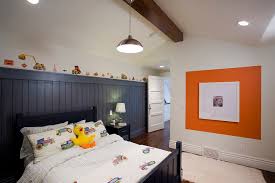 orange and black interiors living