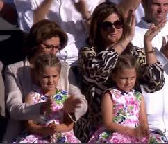 Fans joked that federer's kids could one day go on to win their own doubles championships. Roger Federer S Twin Daughters Wore Matching Dresses At Wimbledon And Looked Adorable