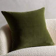 green velvet modern throw pillow