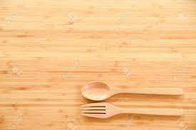 ✓ free for commercial use ✓ high quality images. Wooden Spoon And Fork On Wood Texture Of Dining Table From Top Stock Photo Picture And Royalty Free Image Image 53693841