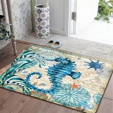 1pc bath mat with ocean vine design