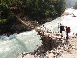wallpaper bridge nepal trek