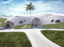 domed houses made of inflated concrete