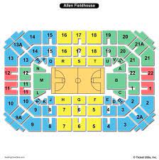 allen fieldhouse seating charts views