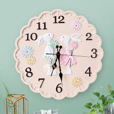 Large Wall Clocks Animal Kids Cute Pink