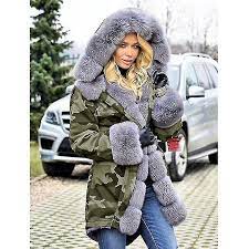 Faux Fur Coats Hooded Jacket