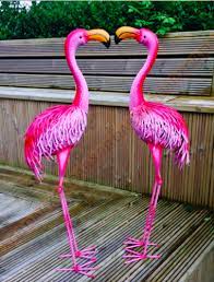 Metal Flamingo Pink Large 90cm Garden