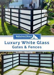 White Glass Fencing Panels