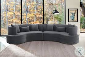 Majestic Gray Fabric Upholstered