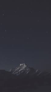 dark mountain night nighttime stars