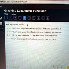 Cr Graphing Logarithmic Functions Quiz