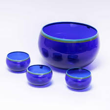 Blue Glass Bowl By Catti Aselius