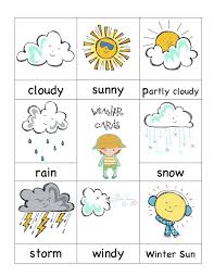 Weather Cards Preschool Weather Preschool Weather Chart