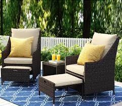 wicker seating outdoor patio set