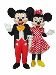 mickey and minnie mouse costumes mascot
