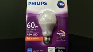 Quick Review Philips 60 Watt Equivalent Soft White Led Light Bulb With Warm Glow Dimming Youtube