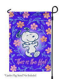 This Is The Life Snoopy Garden Flag