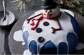 melted snowman cake christmas cake