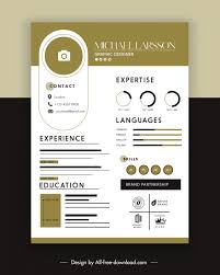 graphic design resume vectors free
