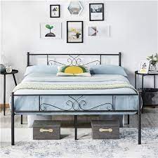 5ft King Size Iron Platform Bed With