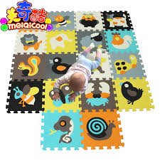 Us 11 98 90 Off Cartoon Animal Pattern Carpet Eva Foam Puzzle Mats Kids Floor Puzzles Play Mat For Children Baby Play Gym Crawling Mats Toddler In